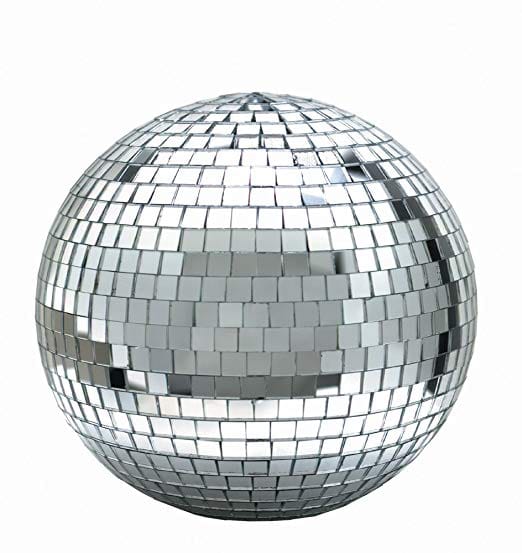 8 Inch Disco Mirror Ball Set with White LED Spotlight and Motor
