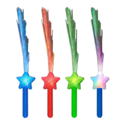 Light Up Fiber Optic Shooting Star Wand Pack of 12
