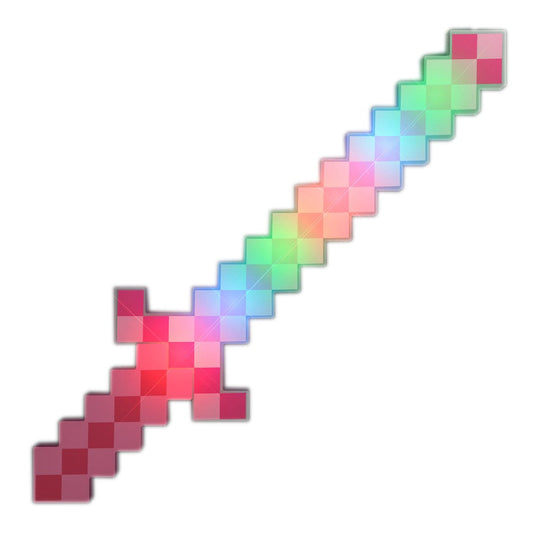LED Pixelated Pink Warrior Sword