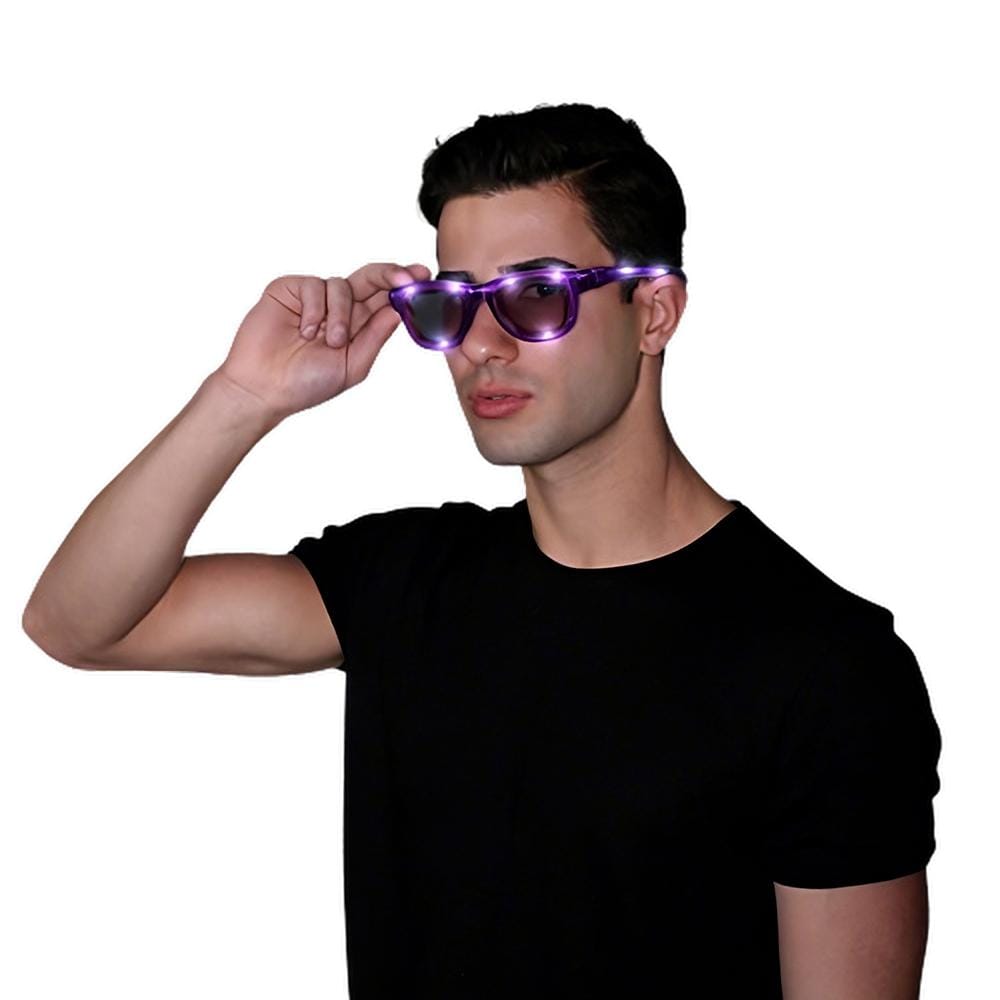 Purple LED Nerd Glasses