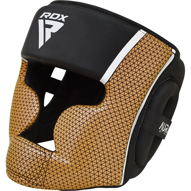 RDX HEAD GUARD AURA PLUS T-17 BLACK GOLDEN-M