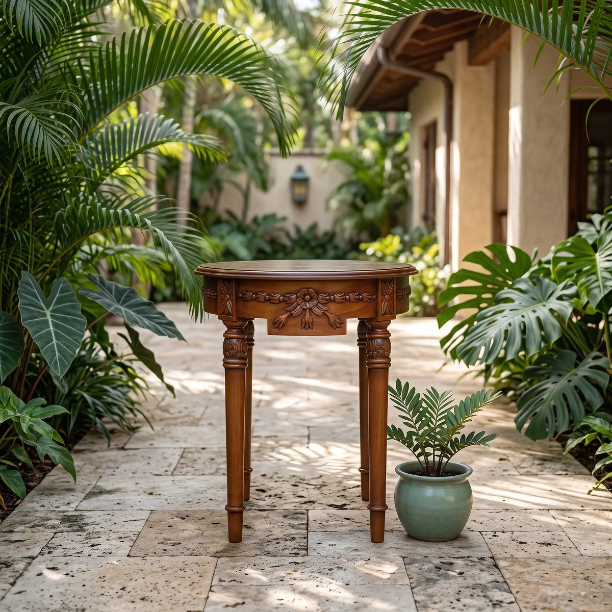 REGENCY FLOWER SIDE TABLE