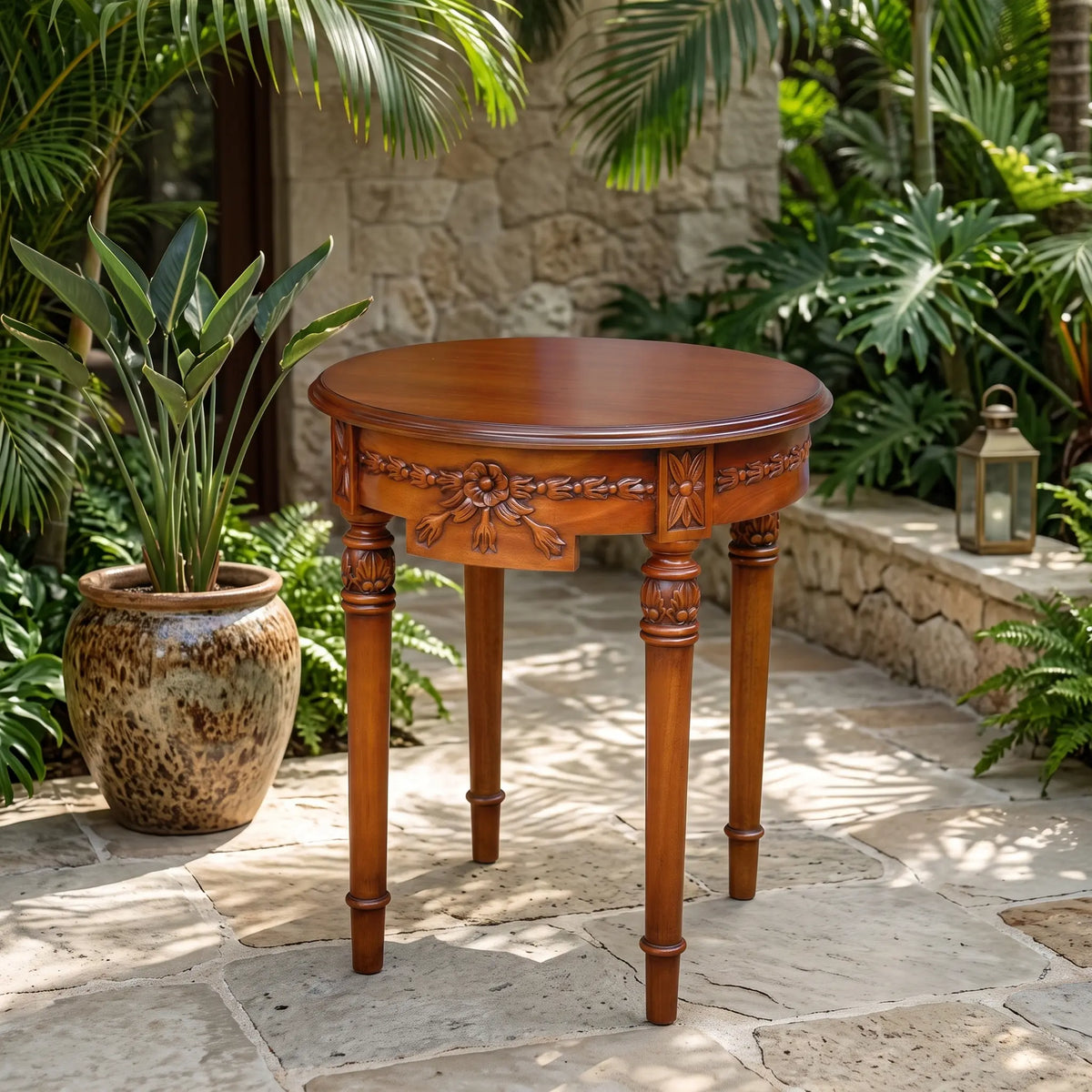 REGENCY FLOWER SIDE TABLE