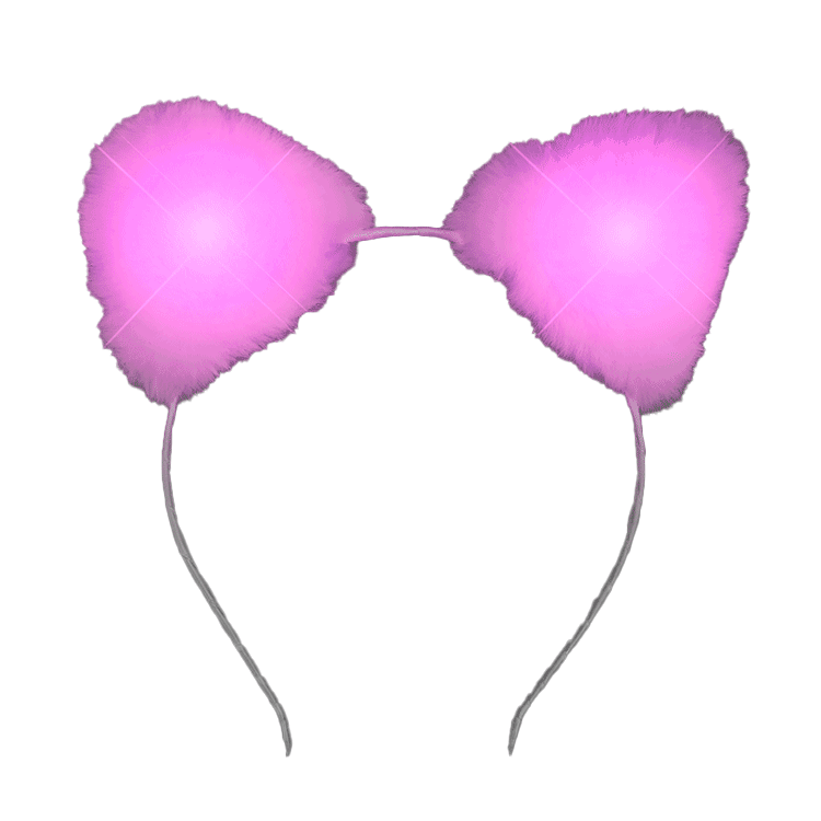 Pink LED Soft Cat Ears Headband