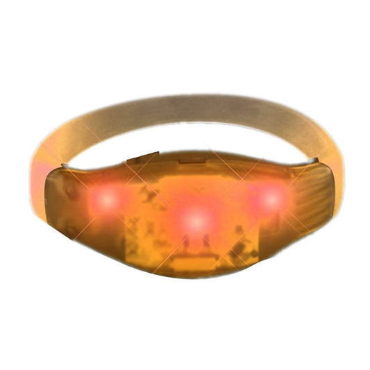 Sound Activated Orange LED Bracelet Wristbands for Concerts