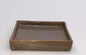 Tan Ceramic Humidity / Drip Tray - Square  5.25" x 5.25" x .75" OD 4.5" x 4.5" x .5" ID