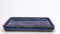 Marble Blue Ceramic Humidity / Drip Tray - Rectangle  8.25" x 6.75" x .75"OD 7.5" x 6.25" x .25"ID