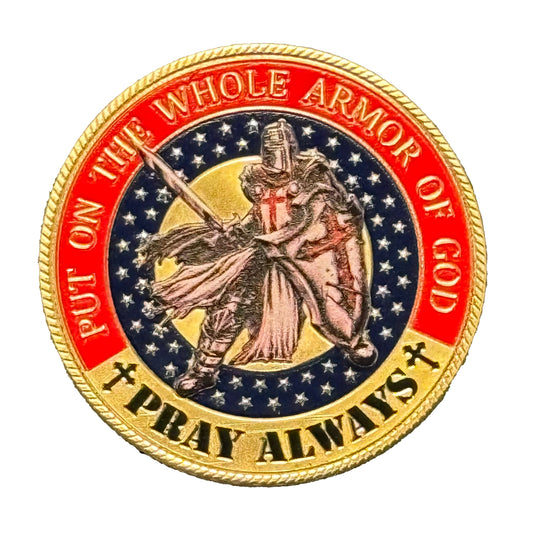 Victory Edition Put on the Whole Armor of God Christian God Plated Coin